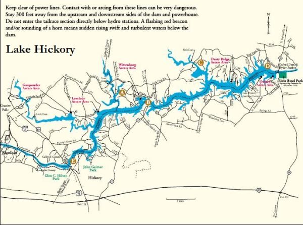 Lake Hickory Map